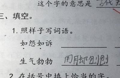  『孩子』小学生搞怪答案，只能用哈哈哈哈哈哈来形容，谁来都一样