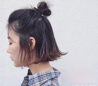 9款女孩子头发偏短的绑扎发图片！