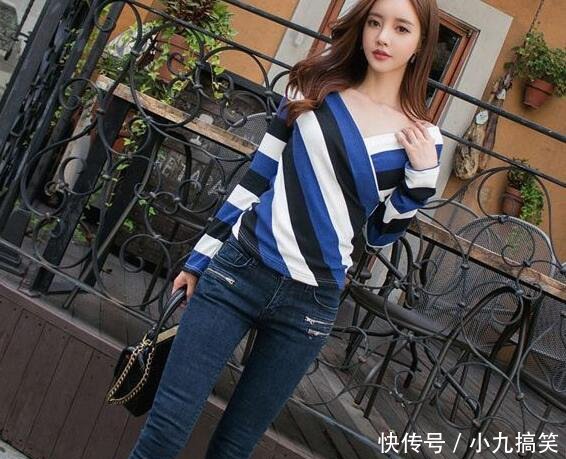 时尚街拍穿牛仔裤在街上更醒目，时尚外观凸显好身材