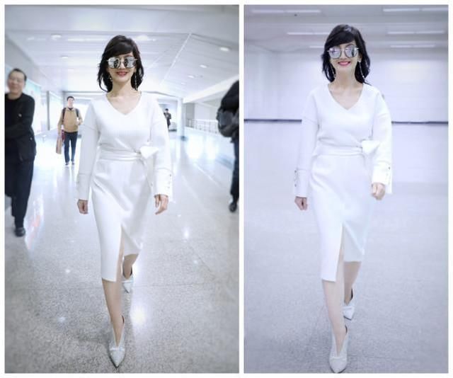 赵雅芝发新照片，看她穿开衩裙，好有女人味！