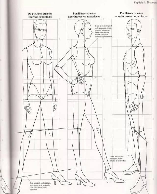  [模特的身]全新-160个服装人体动态【线稿】素材分享！（独家珍藏版）