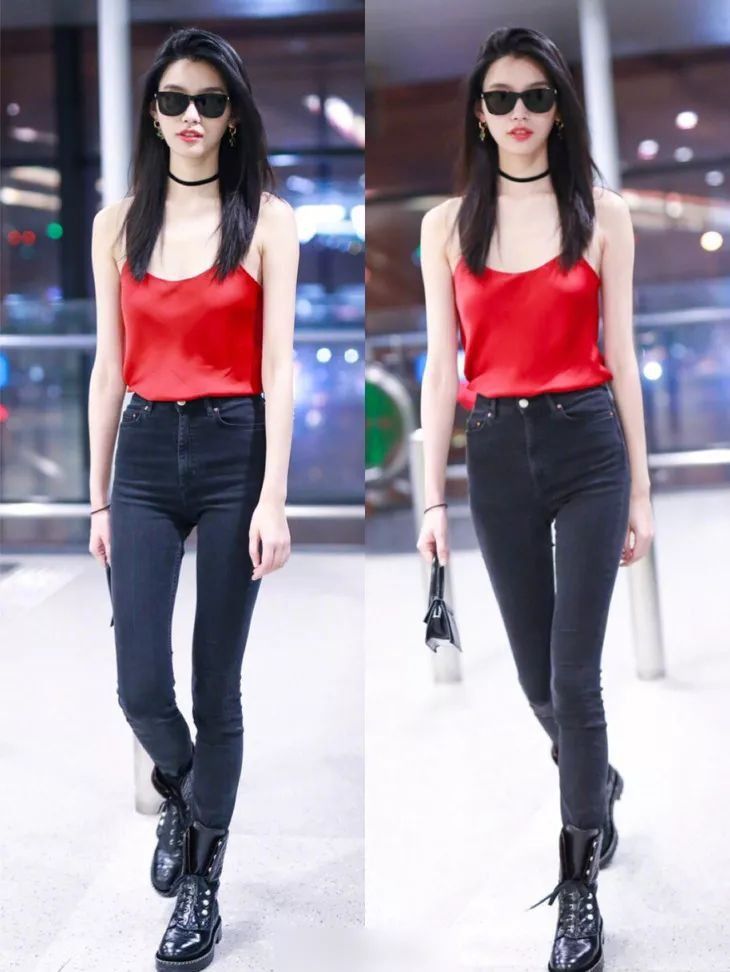 千万别学刘雯穿排扣连衣裙!