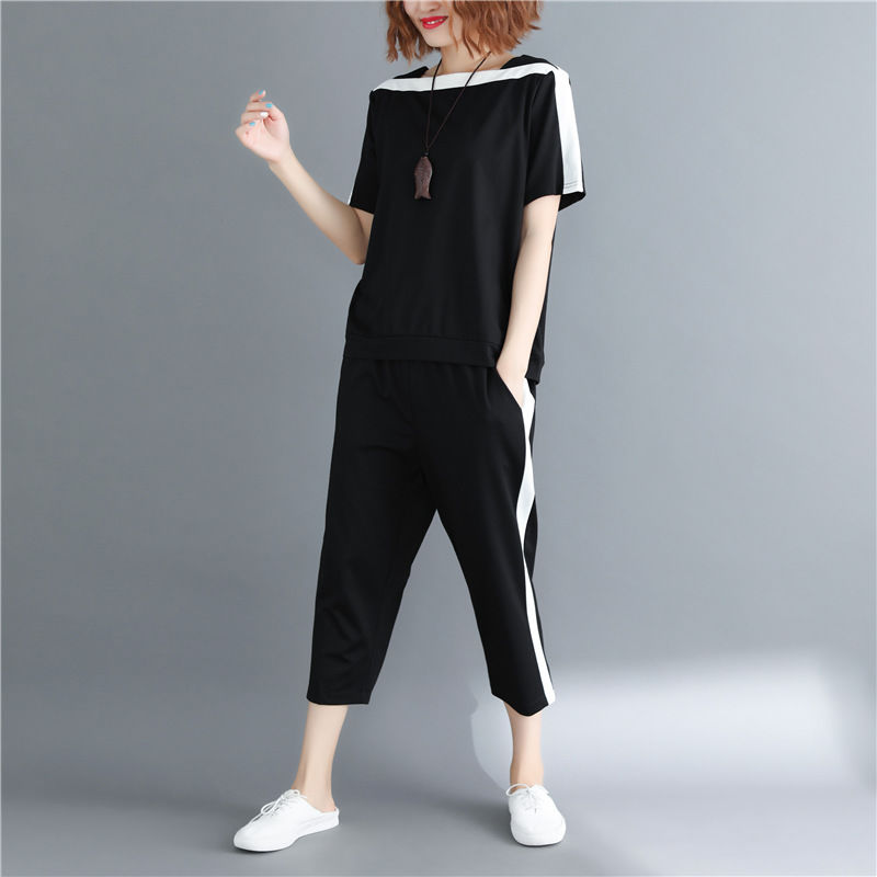 我滴天!160斤的姐姐太会打扮了，显瘦的休闲套装上身，美爆了