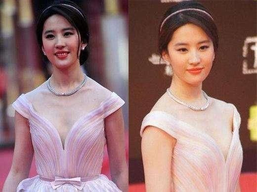 一字抹胸裙虽美但很难驾驭，杨幂刘亦菲一穿上就暴露了身材缺点