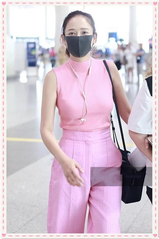 当86斤赵丽颖和106斤陈乔恩同穿一身粉，网友：瞬间没了减肥勇气