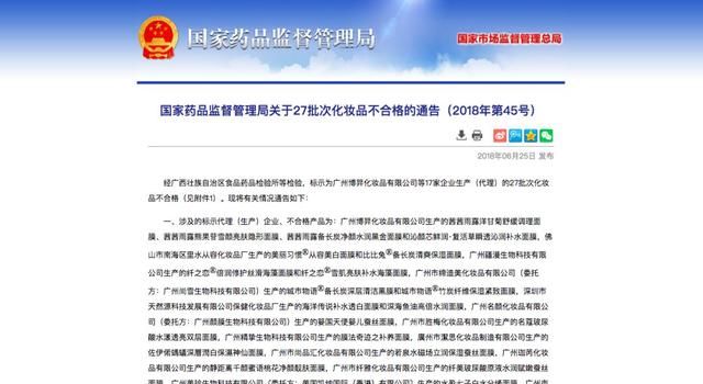 公布了！27批次化妆品不合格，看看有你用的吗？