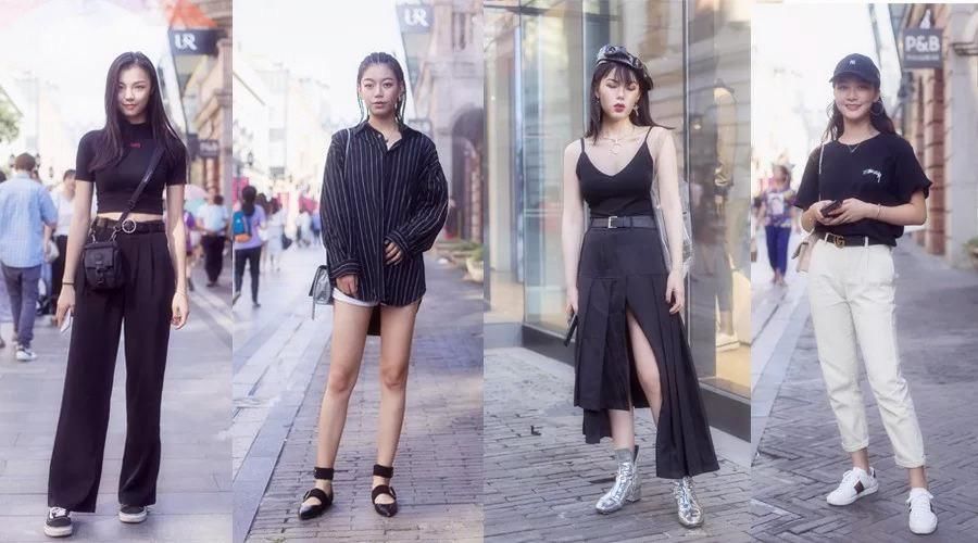 街拍武汉:秋天挡不住优雅风情，黑色的诱惑正轮番上演