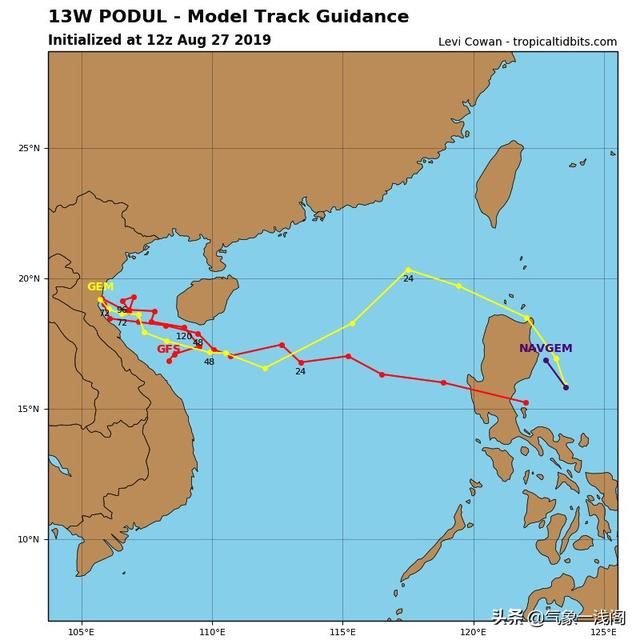  [潜力]杨柳是“水台风”？路径偏西，潜力调低，13号玲玲或成首