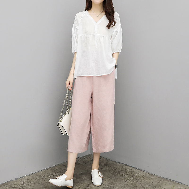 棉麻套装有多美,看了才知道!件件都是秋季爆款,洋气又好穿