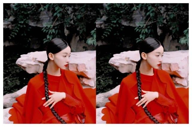 吴谨言时装大片质疑似芙蓉姐姐不说，撞衫热巴将仙女裙穿出乡土味
