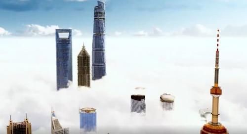  光影：我的世界：MC中也能航拍？这十组中国光影建筑，堪称史诗