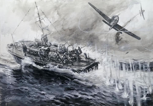  [瞬间]战争题材绘画欣赏：成功展现生死瞬间 营造惊心动魄的紧张气氛