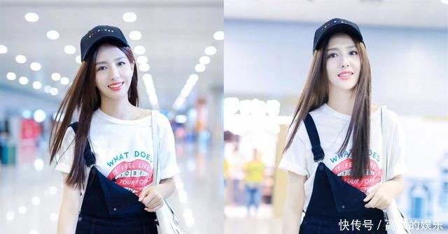 佟丽娅现身机场，回归长发女神，大家觉得短发美还是长发美
