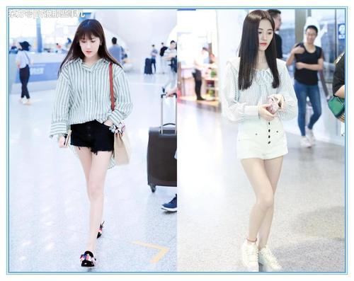 看了鞠婧祎的条纹衫，再看看李艺彤，才知道御姐和软妹差距有多大