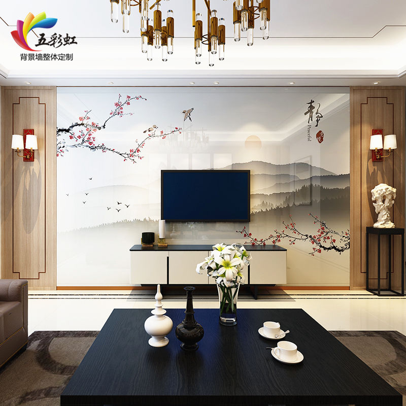 10款最新客厅电视背景墙不同造型,新中式雅致