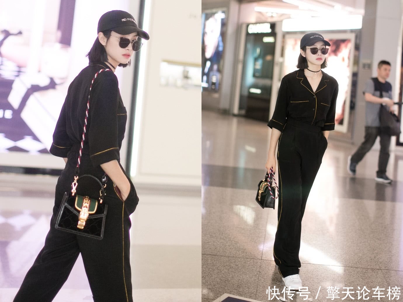 宋茜穿“睡衣”逛机场太皮了!网友:侧面看比周冬雨还平!