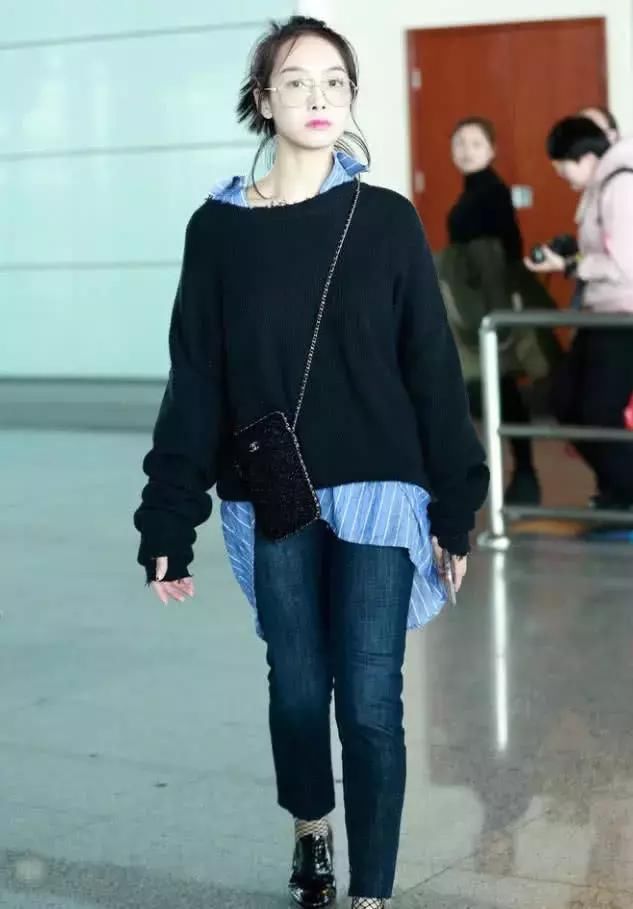 宋茜终于穿对了,渔网袜配英伦鞋时尚美哭了,网友:为她爆灯!