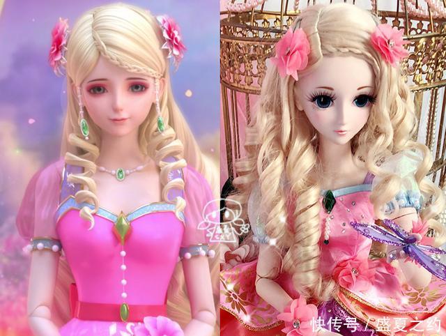 现实版三位叶罗丽公主的娃娃造型，灵公主依然很美，罗丽有点毁
