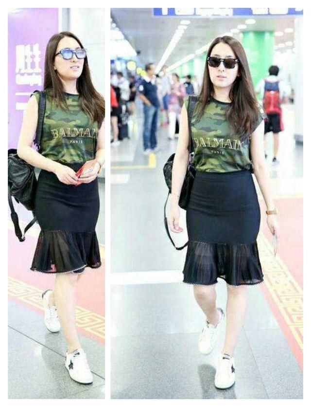 马苏这胯也太宽了，包臀裙都要撑爆了，网友：真敢穿