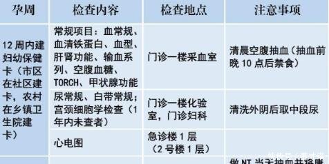 懷孕建檔檢查檢查什麼,注意什麼育嬰師一張圖講清楚