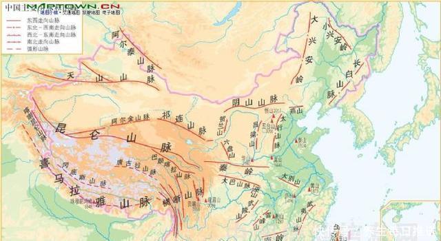  等降水量线@中国主要山脉分布图：看看那些被山包围的省 16座至