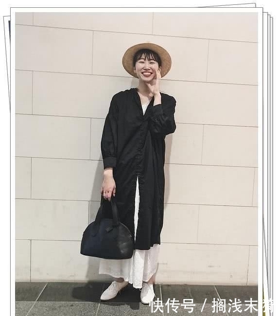 「春季造型」小黑裙别乱买!黑色衬衫连衣裙才更实用,24个春季日系造型示范