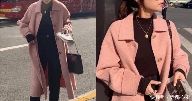 「亮眼」粉色大衣与打底衫的搭配让你在冬天温柔又亮眼,快来看看吧