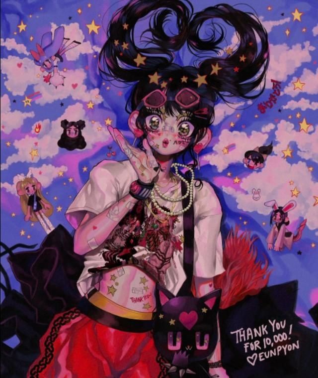  『粉色』一组粉色系动漫少女插画，却不是那么可爱的人物形象！