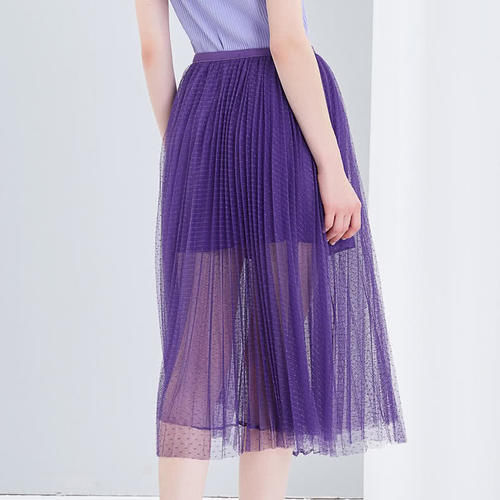 飘逸百褶半身裙，掩饰恼人大粗腿