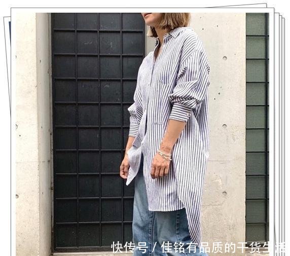  「春季造型」竖条纹衬衫的流行时尚造型，清爽显瘦的春季日系风穿搭分享