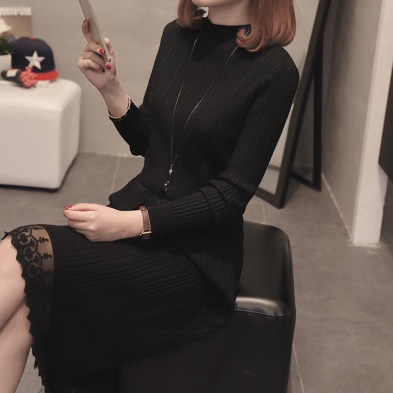 女人永远不能拒绝蕾丝裙的诱惑,让你女人味爆棚,冬天内搭特合适