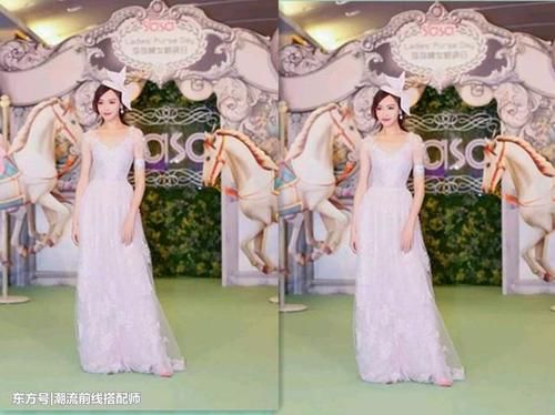 唐嫣厉害了，一袭粉色蕾丝长裙美如画，网友：罗晋知道你这么美吗