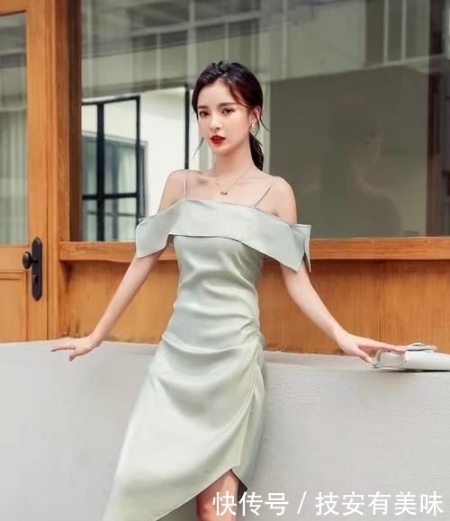 『 东方女性』时尚优雅,彰显东方女性韵味!,米白色连衣裙