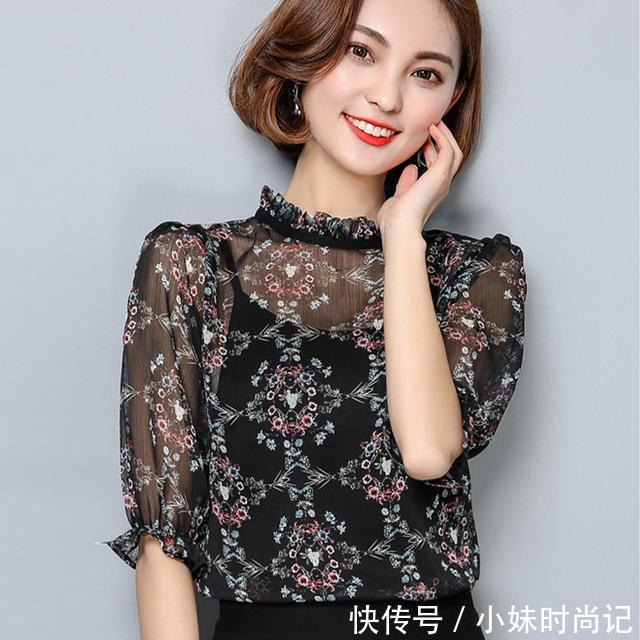  显瘦■30岁以上的女人，需要几款显女人味的雪纺上衣，时髦又显瘦