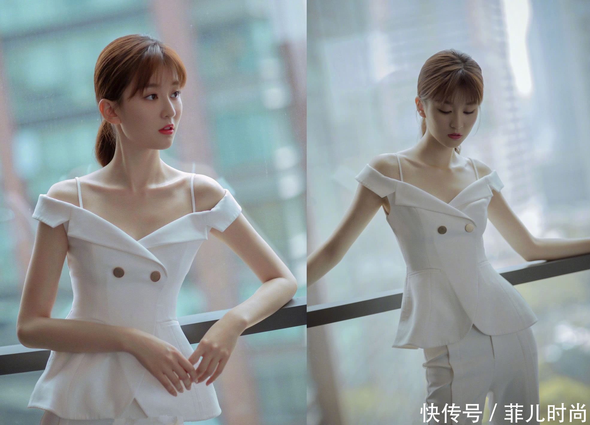 乔欣又瘦了！一身白色搭配穿出80斤的效果，网友：不能再瘦下去了