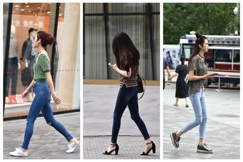 小姐姐们穿着紧身牛仔裤，是因为她们对自己身材的那一份自信