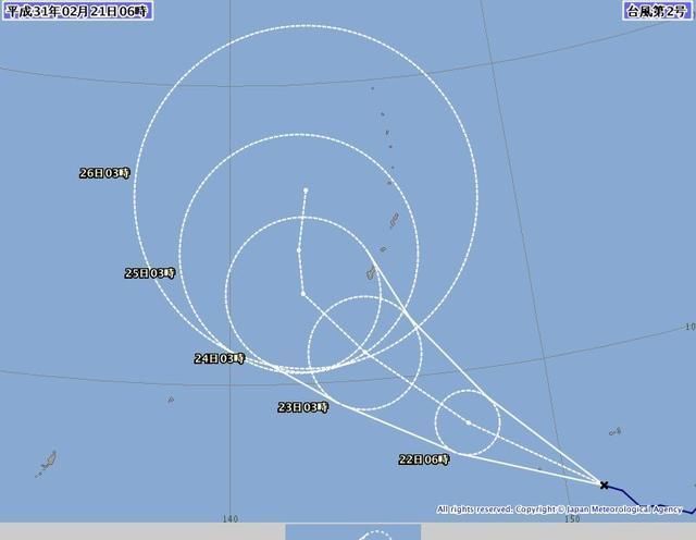 西北太平洋已热出了今年2号台风“蝴蝶”，移动路径已基本确定
