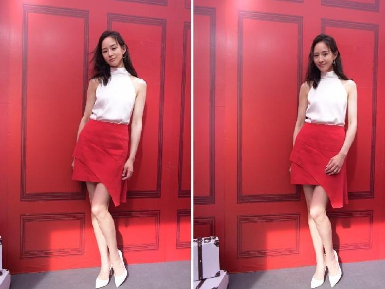 张钧甯出席见面会, 香奈儿套装知性优雅, 跟时装周造型反差真大!