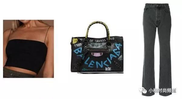 超模肯豆最新街拍利落造型大秀身材曲线，涂鸦包更吸睛