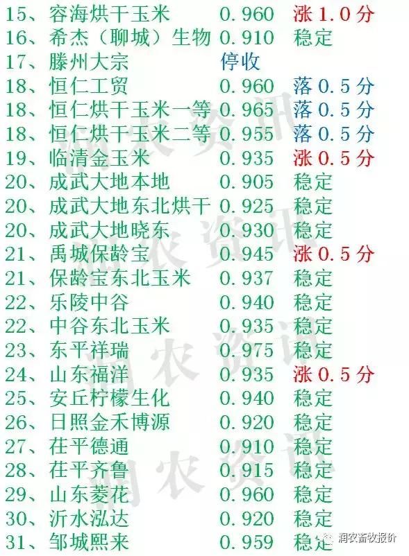 今日玉米价格:山东今日延续上涨势头