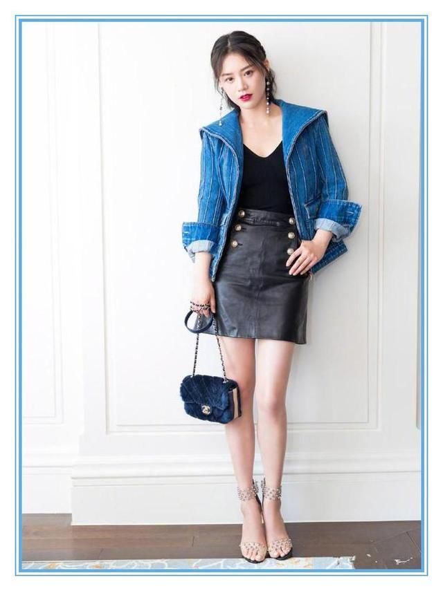 96斤刘诗诗穿皮裙竟输给100斤马思纯?可见露腿是有多么的重要!