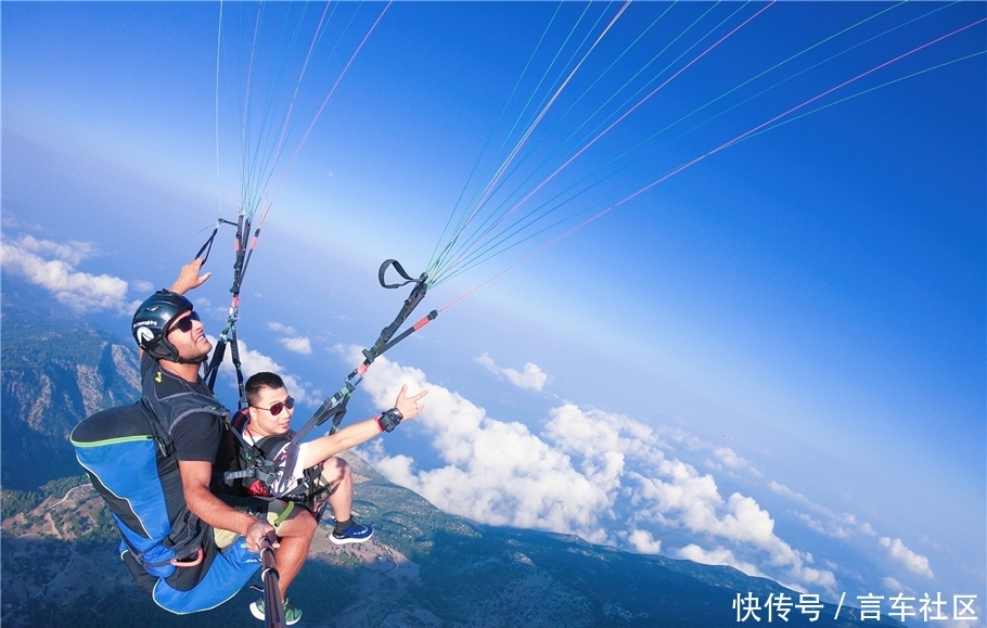 土耳其滑翔伞不需要任何飞行经验，尽情享受高空翱翔带来的快感