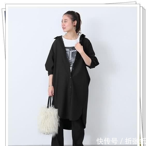『春季造型』小黑裙别乱买!黑色衬衫连衣裙才更实用,24个春季日系造型示范
