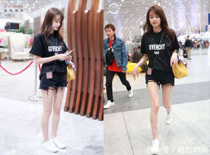 孙怡太大胆了! 牛仔短裤烂成这样也敢穿, 网友: 我可不敢穿出门!