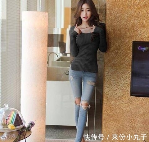 「 潇洒」彰显女性好身姿!,潇洒干练的牛仔裤美女