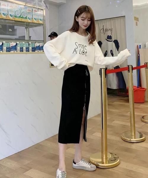  小姐姐@早春半身裙穿搭技巧，时尚显高又显瘦，穿出韩范儿小姐姐的气质感