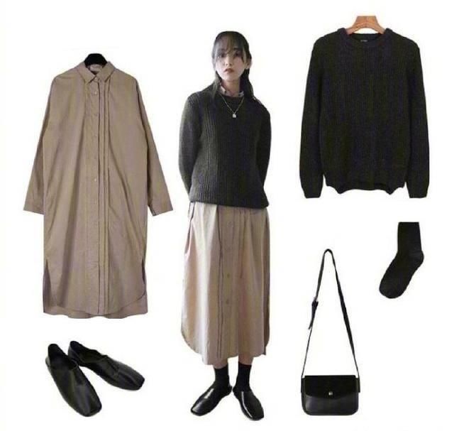 #色彩#裙装穿搭示范,淡雅素净,看着很舒服