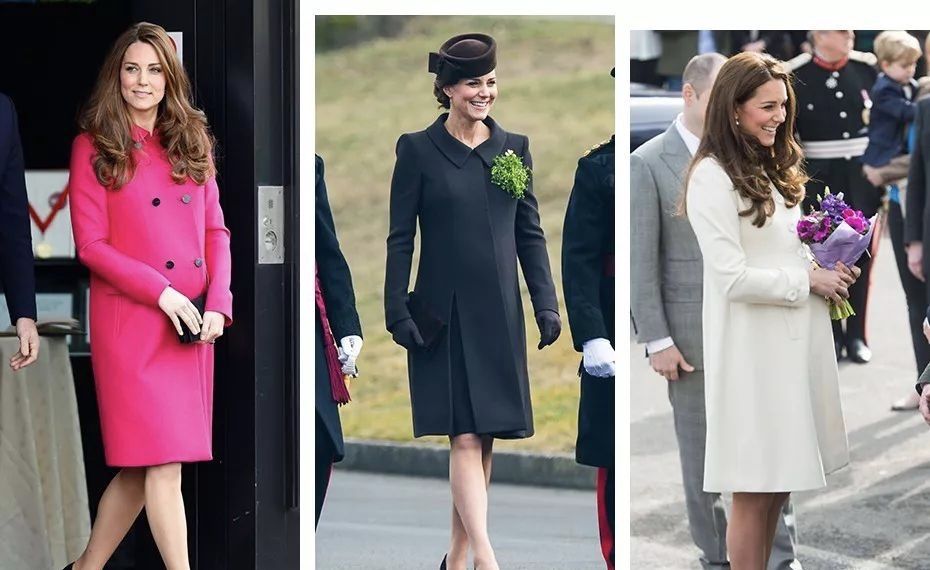 凯特王妃马上就要生，从小腹平坦到大腹便便，王妃的穿衣太经典