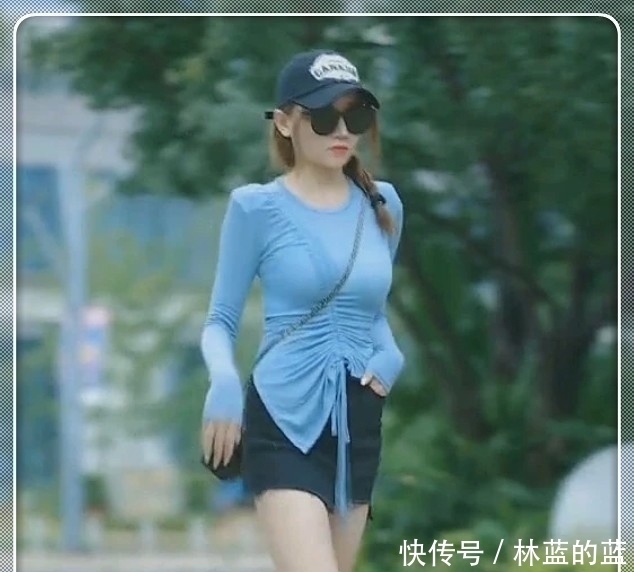 行走|街拍:小姐姐腿长一米八,远远看去就是行走的“竹签”