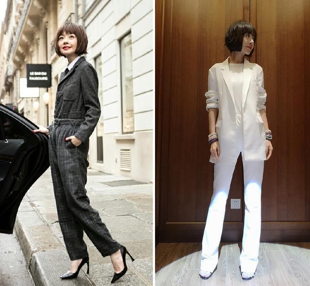 48岁鲁豫终于找回了高衣品，阔腿裤配宽松上衣，简直像换了个人